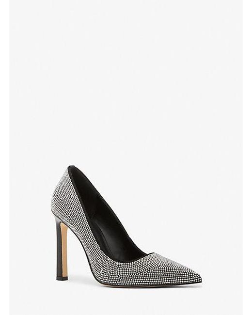 MICHAEL Michael Kors White Amara Embellished Pump