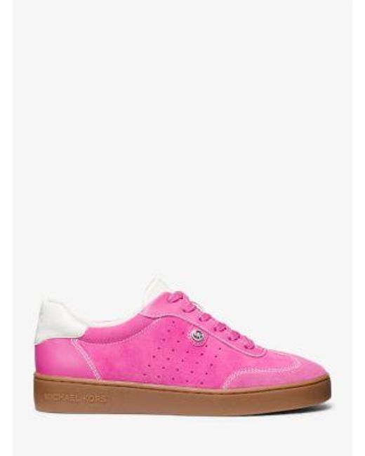 Michael Kors Pink Scotty Suede Sneaker