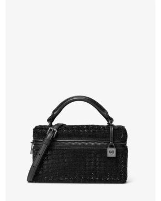 Michael Kors Black Jana Extra-Small Embellished Suede Convertible Crossbody Bag