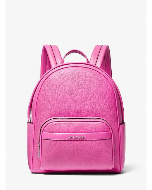 MICHAEL Michael Kors Pink Mk Bex Medium Pebbled Leather Backpack