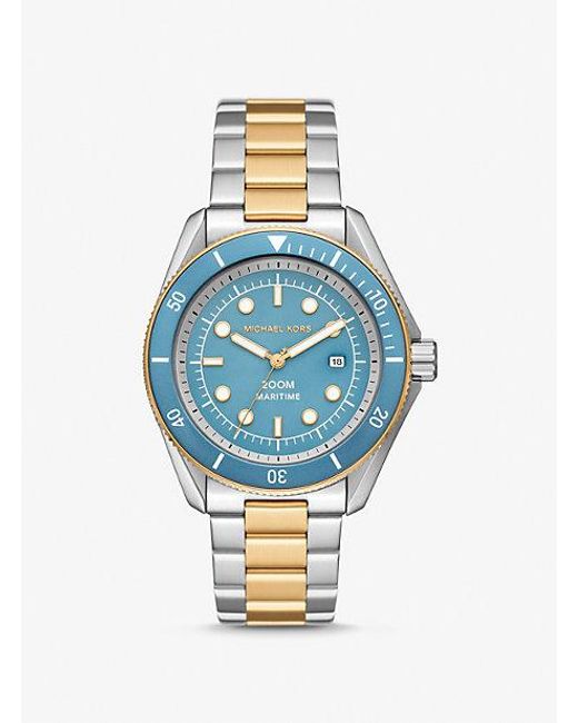 Michael Kors Blue Maritime Three-hand Stainless Steel Watch 42mm for men