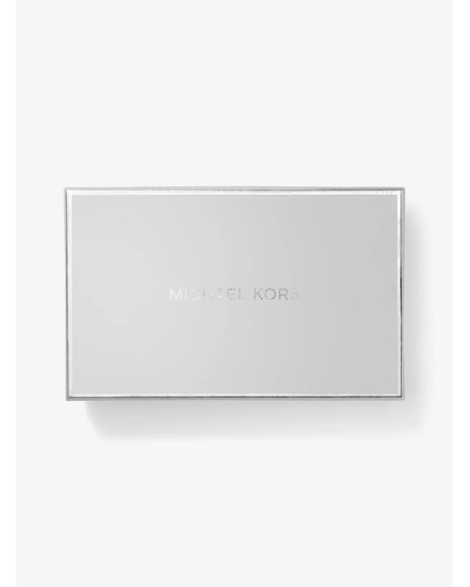 MICHAEL Michael Kors Natural Mk Nolita Medium Metallic Crackled Leather Tri-Fold Wallet