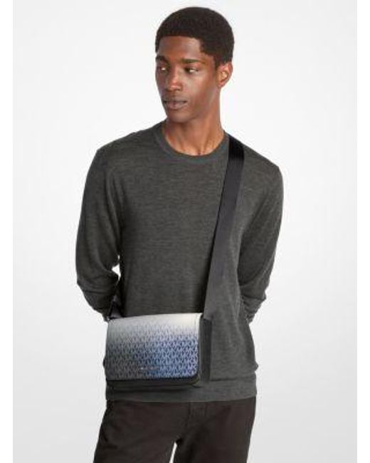 Michael Kors Black Cooper Small Ombré Signature Logo Crossbody Bag With Pouch for men