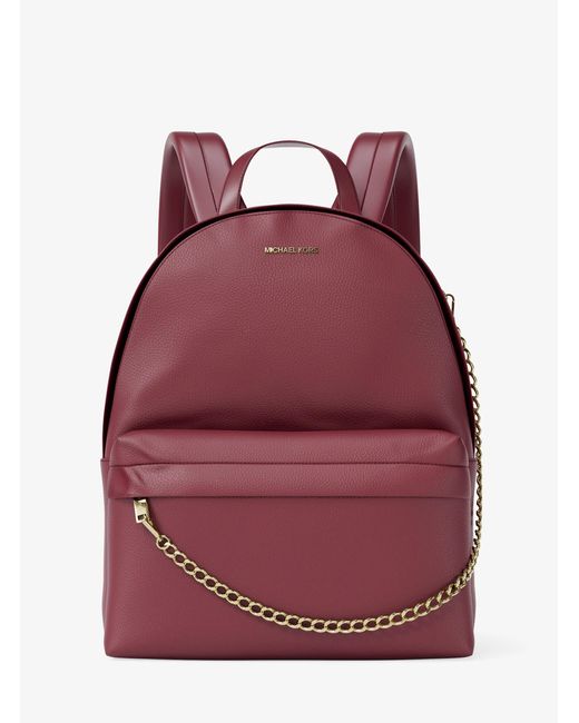 Michael Kors Red Slater Medium Backpack
