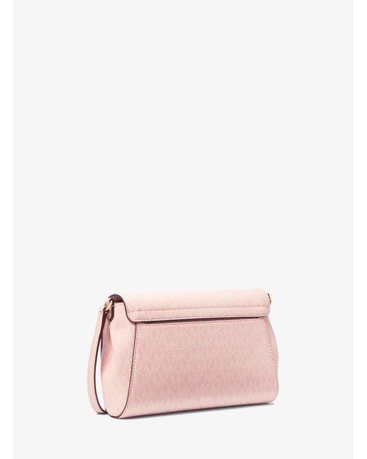 Michael Kors Pink Medium Logo Convertible Crossbody Bag