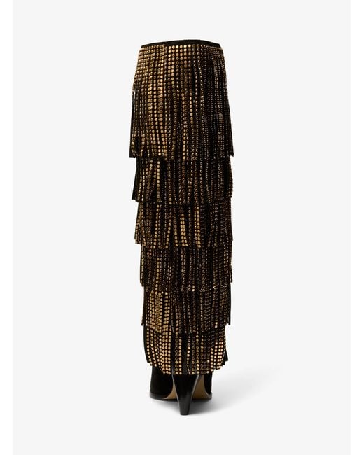 MICHAEL Michael Kors Black Jayla Embellished Suede Fringed Boot