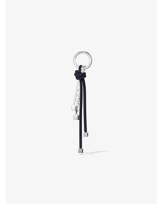 MICHAEL Michael Kors White Mk-Tone And Speckled Cord Bag Charm