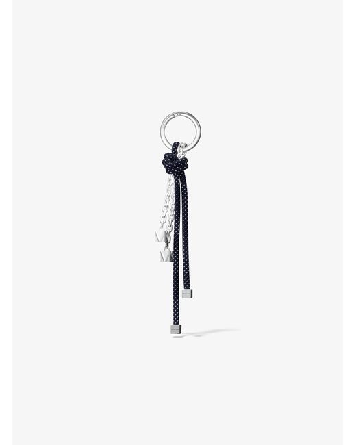 MICHAEL Michael Kors White Mk-Tone And Speckled Cord Bag Charm
