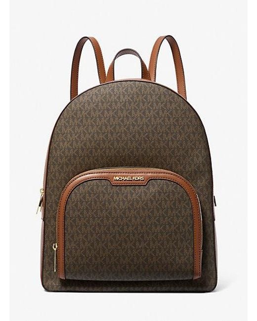 Michael Kors Brown Jaycee Large Logo Backpack