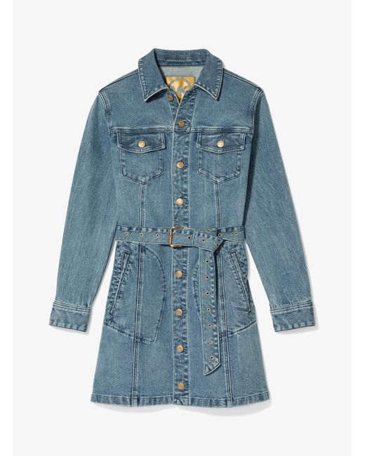 MICHAEL Michael Kors Blue Mk Denim Belted Mini Dress