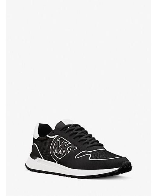 Michael Kors White Dax Mixed-Media Trainer for men