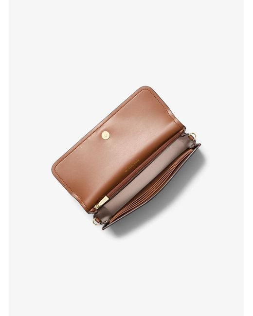 MICHAEL Michael Kors Brown Mk Jet Set Small Signature Logo Smartphone Crossbody Bag