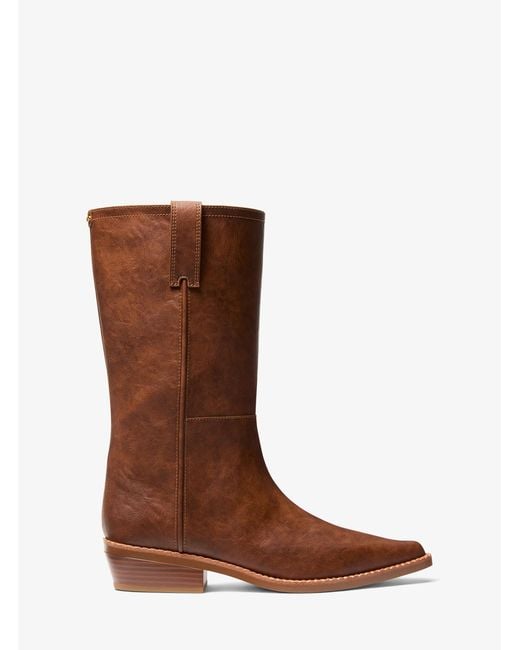Michael Kors Brown Farren Distressed Boot