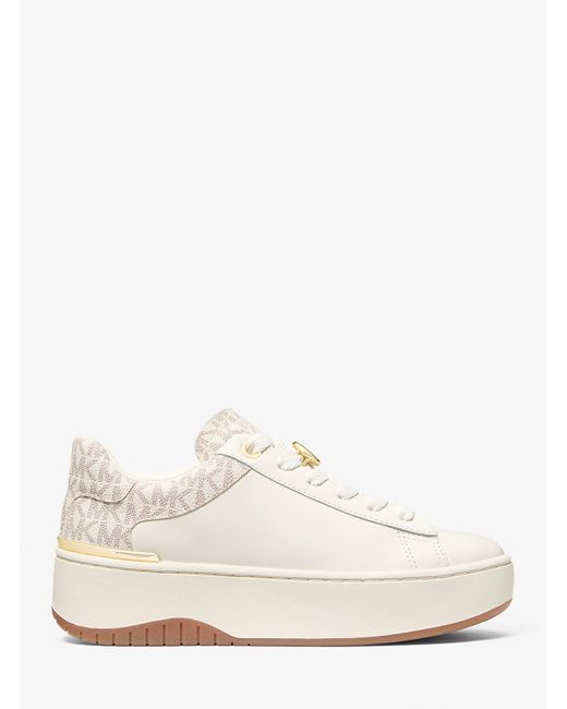 Mk Basket Dottie En Cuir À Logo Signature MICHAEL Michael Kors en coloris White