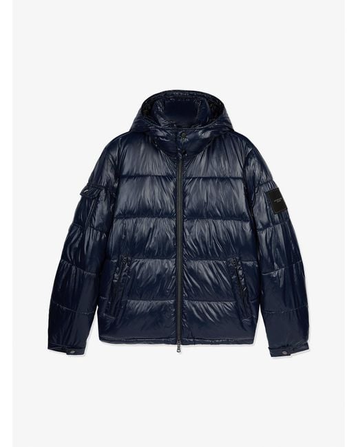Michael Kors Outlet Blue Mk Northend Quilted Nylon Puffer Jacket for men
