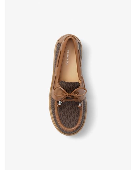 MICHAEL Michael Kors Brown Mk Kenny Signature Logo Loafer