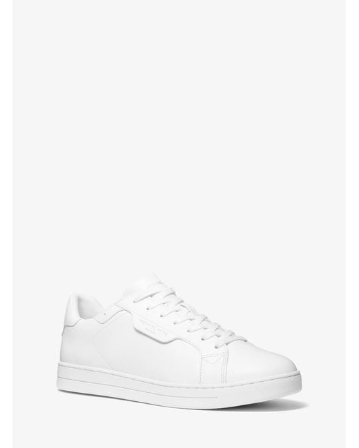 Michael Kors White Keating Leather Sneaker for men