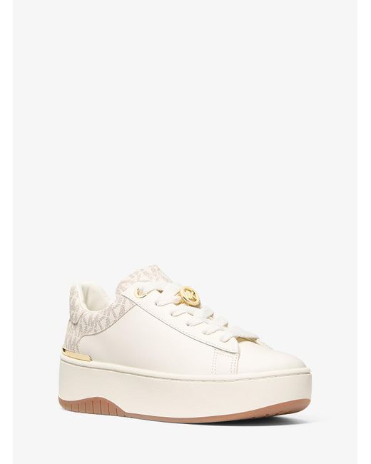 Mk Basket Dottie En Cuir À Logo Signature MICHAEL Michael Kors en coloris White