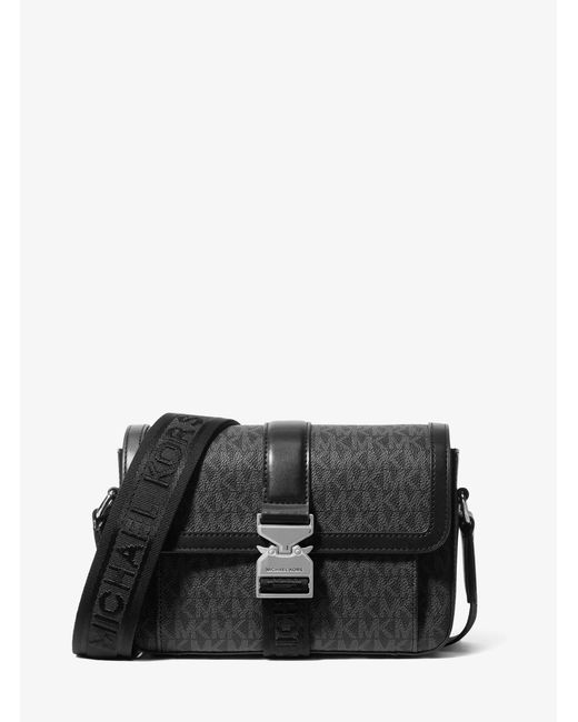 Michael Kors Black Mk Hudson Signature Logo Crossbody Bag for men