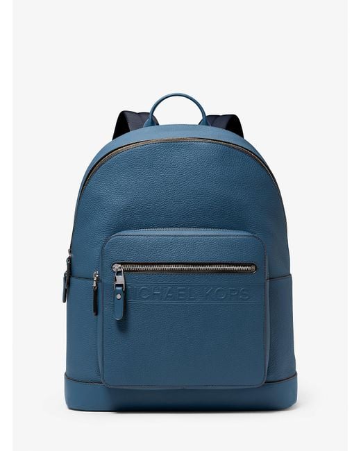 Michael Kors Blue Mk Hudson Leather Commuter Backpack for men