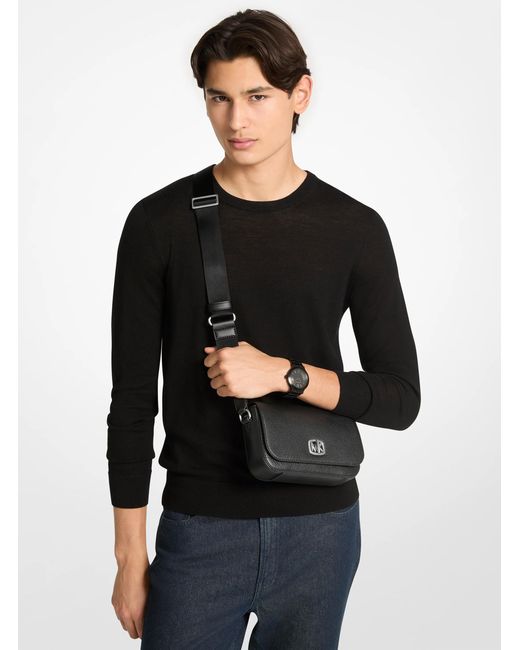 Michael Kors Black Bryant Small Leather Crossbody Bag for men