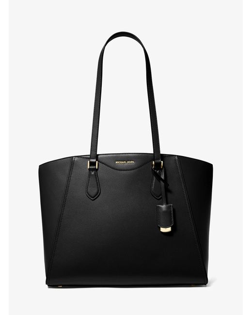 MICHAEL Michael Kors Black Mk Taryn Large Leather Tote Bag