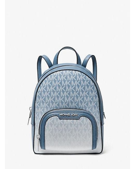 Michael Kors Blue Jaycee Extra-small Ombré Logo Convertible Backpack