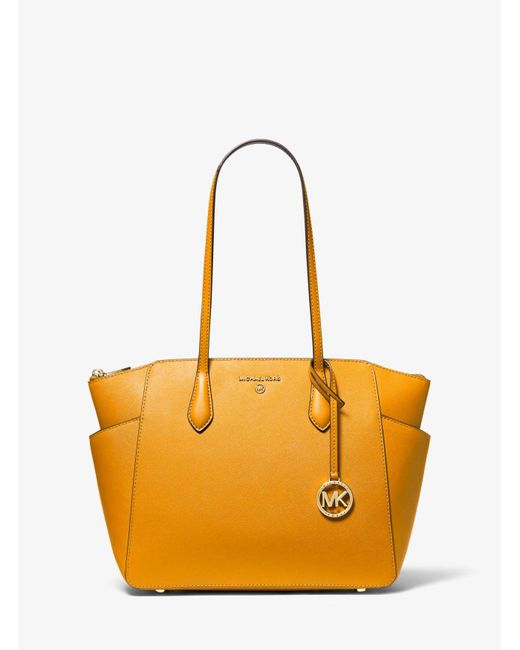MICHAEL Michael Kors Orange Marilyn Medium Saffiano Leather Tote Bag