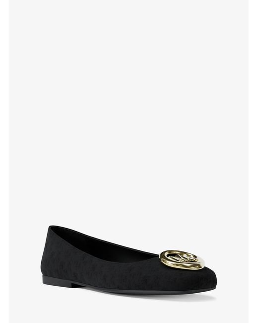 MICHAEL Michael Kors Black Mk Milan Suede Ballet Flat