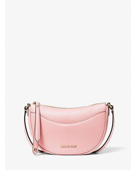 Michael Kors Pink Dover Small Leather Crossbody Bag