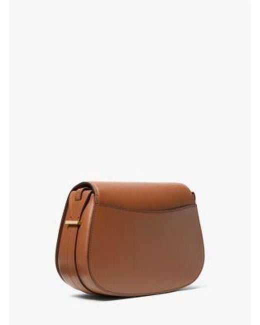 Michael Kors Brown Mk Lydia Medium Leather Crossbody Bag