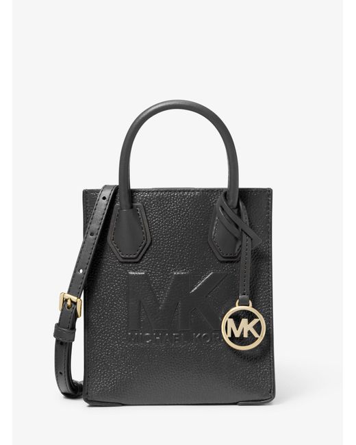 Michael Kors Black Mercer Extra-small Pebbled Leather Crossbody Bag