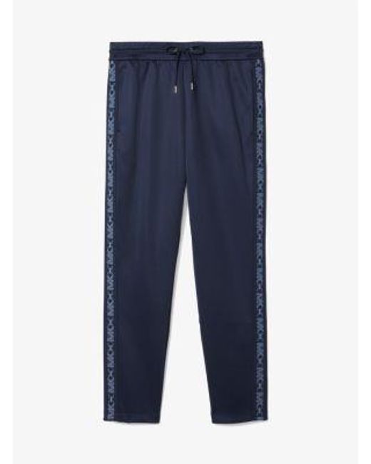 Michael Kors Blue Empire Logo Trim Knit Track Trousers for men