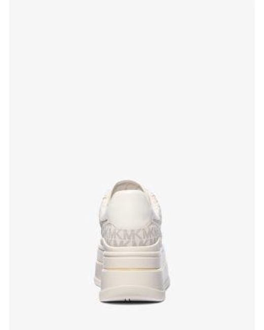 MICHAEL Michael Kors White Mk Hayes Signature Logo Platform Trainers