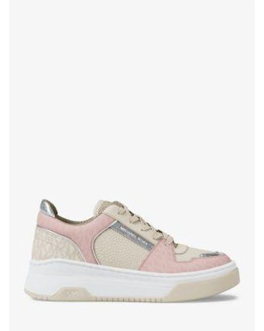 Michael Kors White Lexi Mixed-Media Sneaker