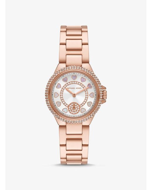 Crystal Watch For Women Reloj Michael Kors Mini Camille Pavé