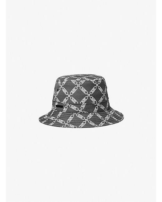 Michael Kors Black Mk Empire Logo Jacquard Bucket Hat