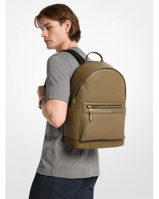 Michael Kors Black Jet Set Pebbled Leather Backpack for men