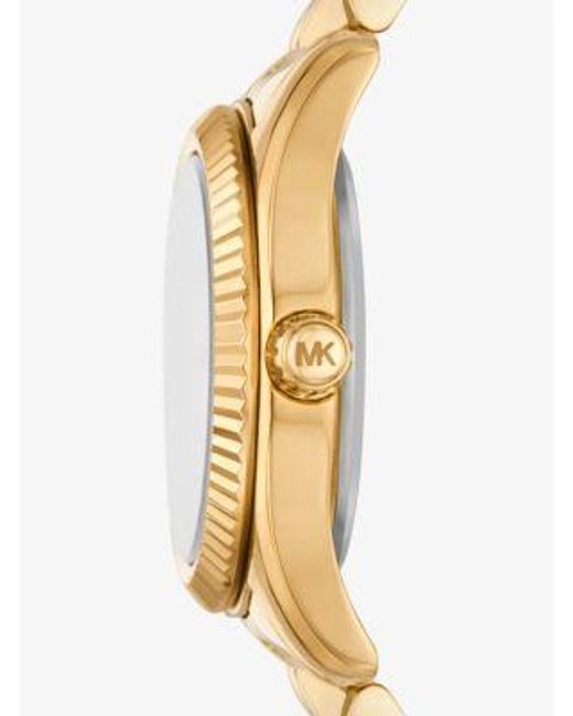 Michael Kors Metallic Lexington Gold-tone Stainless Steel Bracelet Watch