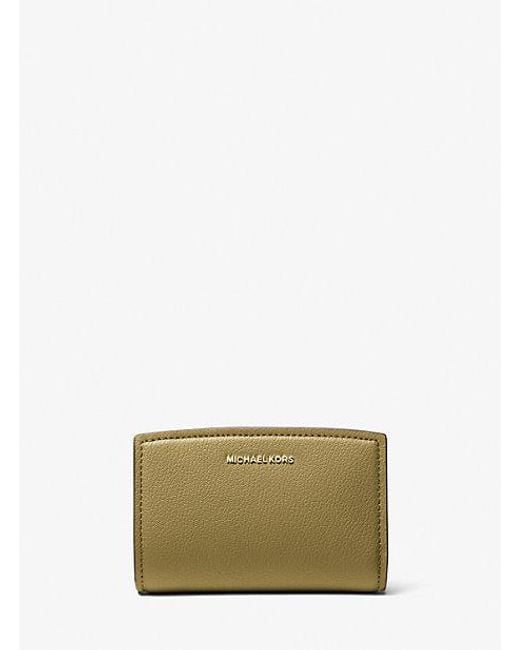 MICHAEL Michael Kors Green Mk Bryant Medium Pebbled Leather Wallet