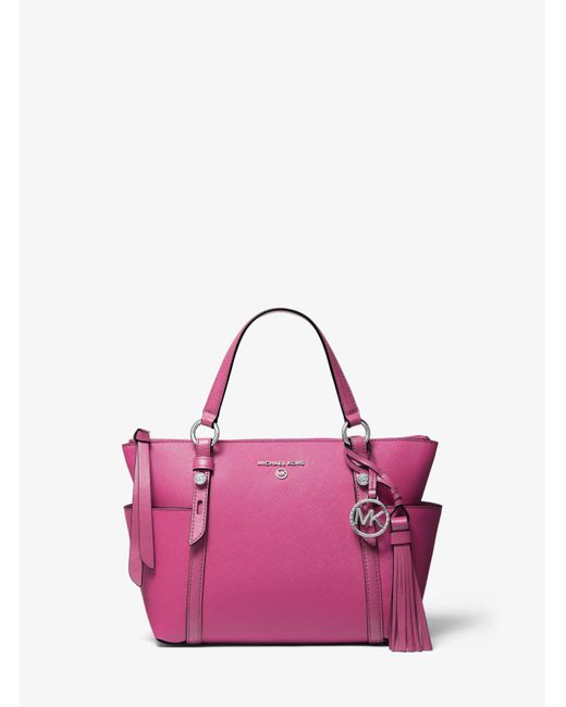 MICHAEL Michael Kors Pink Sullivan Small Saffiano Leather Top-zip Tote Bag