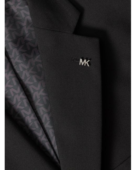 Michael Kors Black Mk Slim-Fit Wool Blend Travel Suit for men