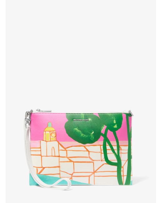 MICHAEL Michael Kors Green Mk Michael Kors X Christina Zimpel Jet Set Extra-Large Convertible Wristlet