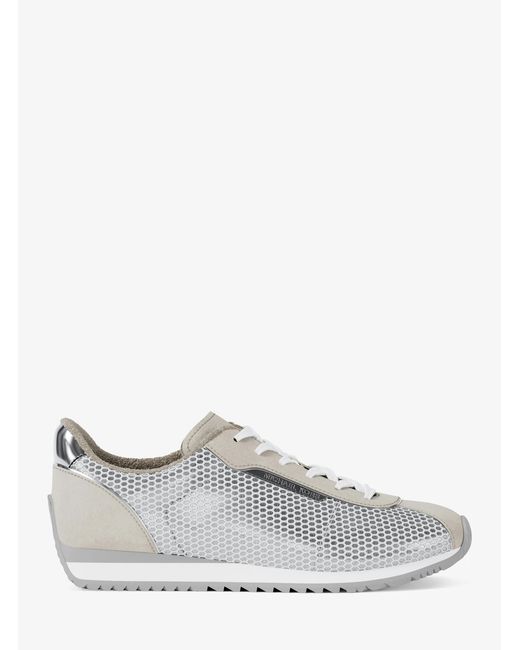 MICHAEL Michael Kors White Mk Rhodes Mixed-Media Trainers