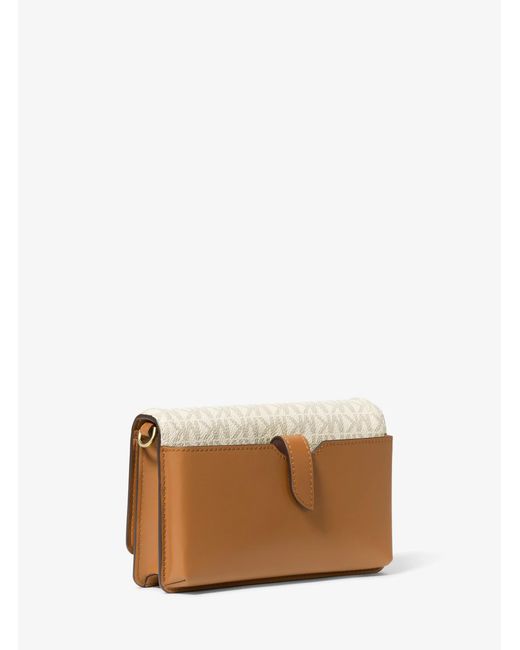 MICHAEL Michael Kors Natural Mk Jet Set Small Logo Smartphone Convertible Crossbody Bag