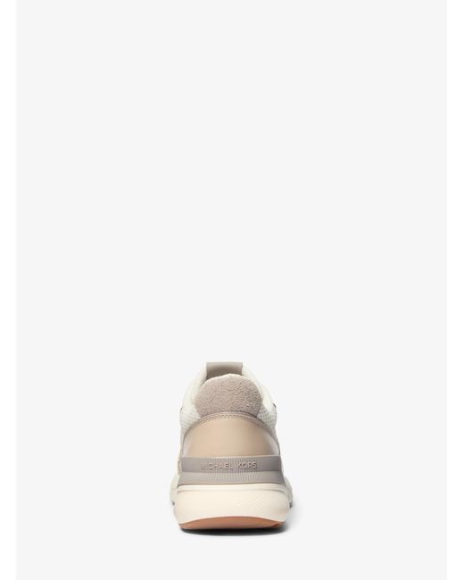 Michael Kors Natural Mk Trevor Mixed-Media Trainer for men