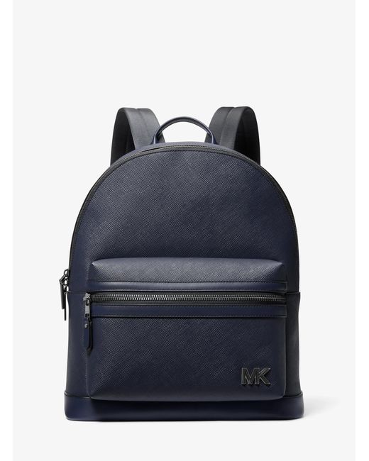 Michael Kors Blue Mk Edison Leather Backpack for men