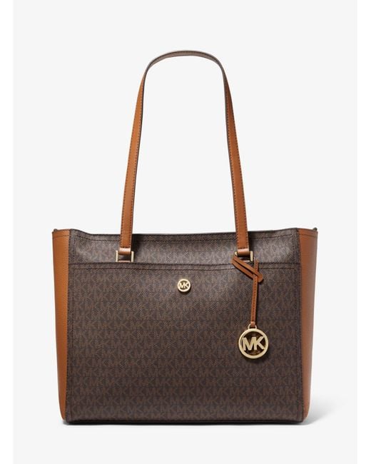 Michael Kors Canvas Maisie Large Logo 3-in-1 Tote Bag in Brown | Lyst ...