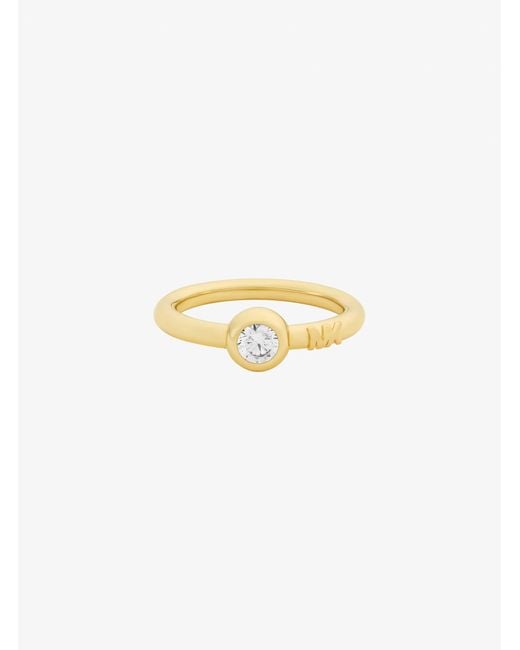 Michael Kors White Round Stone Ring