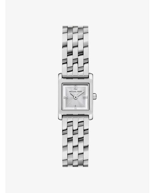 Michael Kors White Micro Georgie-Tone Watch